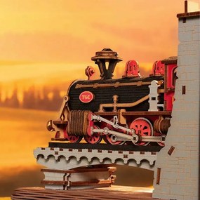 RoboTime 3D puzzle Knižná podpera Historický parnývlak