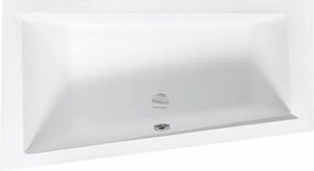 Besco Akrylátová asymetrická vaňa Intima 150x85 (160x90) BESCO-Rozmery: 150x85, BESCO-Farba: Biela, BESCO-Orientácia: Pravá