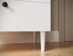Komoda so zásuvkami DULLUM 60x115cm, biela