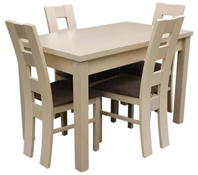 Zostava pre 4 osoby - RK011, Morenie: wenge, Dostupné poťahy: ekokoža Soft 029
