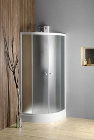 Aqualine Aqualine, ARLEN štvrťkruhová sprchová zástena 900x900mm, sklo BRICK, BTR900
