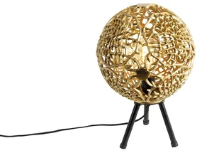 Art Deco stolná lampa trojnožka zlatá - Maro