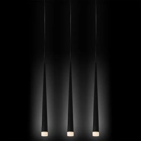LUXERA Dizajnové závesné osvetlenie EBONY, 3xG9, 33W, čierne