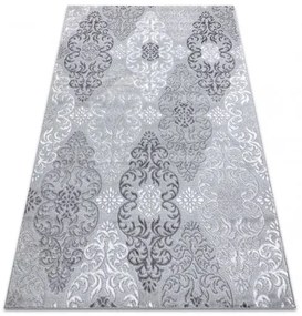 Moderný MEFE koberec 8734 Ornamenty-Štrukturálny, dve vrstvy rúna sivá Veľkosť: 160x220 cm
