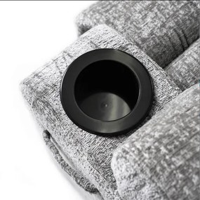 Masážne polohovateľné kreslo ARIEN sivý zamat - vintino.sk