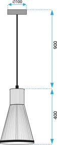Závěsný lustr APP1271-1CP přírodní