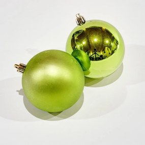 DECOLED Plastové gule, d.8 cm, zelené, 12x lesklé, 12x matné