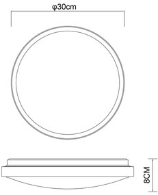 Globo 41766-12 - LED Stropné svietidlo SAMMI LED/12W/230V 3000/4500/6000K