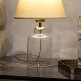 Stolná lampa AYD 1xE27/40W/230V béžová/číra