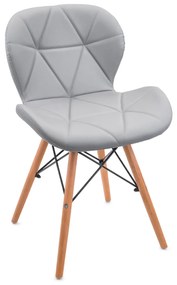Bestent Jedálenské stoličky 4ks kožené Light Grey