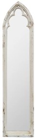 Béžovo-šedé antik nástenné zrkadlo Frené - 28*4*120 cm