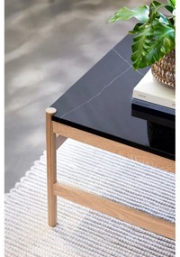 Mramorový konferenčný stolík v čierno-prírodnej farbe 80x80 cm Raw – Hübsch