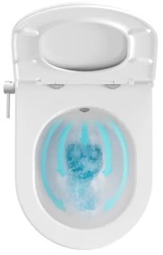 Ravak X01912 - Závesné WC s bidetovou tryskou CHROME keramika/biela