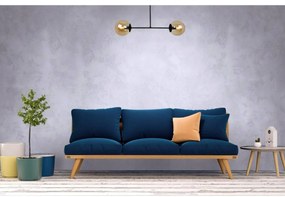 Stropné svietidlo Paris, 2x medové sklenené tienidlo, (výber zo 4 farieb uchytenia)