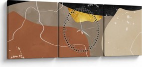 Obraz - Abstrakcia (s hodinami) (90x30 cm)