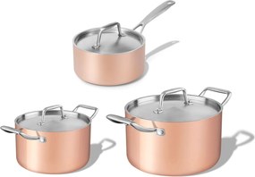 Elmich Súprava medených hrncov Tria Copper 3 ks