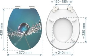 Eisl Sanitär WC sedadlo MDF Soft Close Water Drop High Gloss 80544