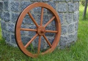 Garthen 237 Drevené koleso 45 cm - štýlová rustikálna dekorácia
