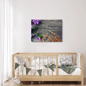 Sklenený obraz - lúčne kvety (70x50 cm)