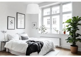 Závesné svietidlo Gaja, 1x biele textilné tienidlo, (fi 44cm), w