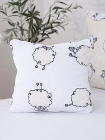 Obliečka na vankúšik mikroplyš 40 × 40 cm – Ovečky Morning Yoga