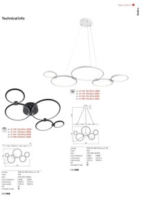Redo 01-1742 - LED Luster na lanku RADIUS LED/45W/230V biela