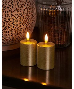 SIRIUS Sviečka Sille mini, sada 2 ks, zlatá