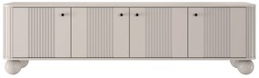 TV stolík Vespera 4D 187 cm - kašmírová / čierna / kašmírové nohy
