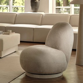 Čierne kreslo z textílie buklé Chuck – Micadoni Home