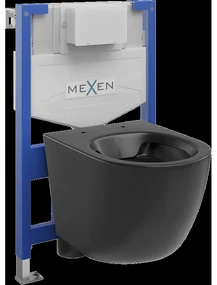 Mexen podomietkový WC systém Felix XS-F s WC misou Lena, čierna matná - 6803322XX85