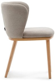 Svetlohnedé čalúnené jedálenské kreslo Ciselia – Kave Home