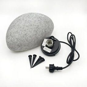 Vonkajšie dekoračné svietidlo LUMISTONE 1xE27/15W/230V IP65 priemer 31,8 cm