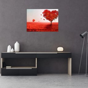 Sklenený obraz - Strom lásky (70x50 cm)