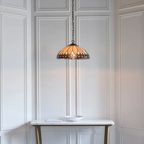 Endon 63977 - Luster na reťazi Tiffany BROOKLYN 1xE27/60W/230V pr. 40 cm