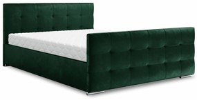 Manželská posteľ 160 cm Billie (tmavozelená) (s roštom a úložným priestorom). Vlastná spoľahlivá doprava až k Vám domov. 1046829