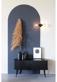 Čierna komoda s posuvnými dvierkami Zuiver Barbier