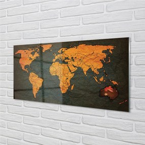 Nástenný panel  gold mapa 140x70 cm