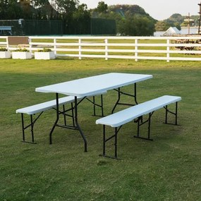 Skladacia lavica NILS Camp NC3404 biela