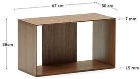 Modulárny policový systém v dekore orecha v prírodnej farbe 67x38 cm Litto – Kave Home