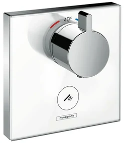 Hansgrohe ShowerSelect Glass, termostat Highflow pre 1 spotrebič a ďalší výtok, biela/chrómová, HAN-15735400