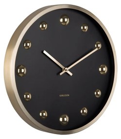 Karlsson 5971BK dizajnové nástenné hodiny čierna, pr. 35 cm
