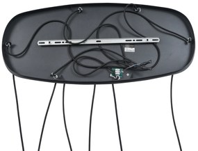 Moderné závesné svietidlo čierne so 6 svetlami - Biles