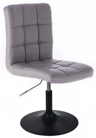 LuxuryForm DESIGN Stolička TOLEDO na čiernom tanieri - sivá