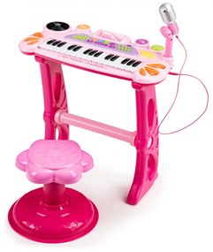 Detský keyboard s mikrofónom Laura ružová