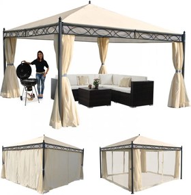 Pergola s boční stěnou 4x4 m WH5135 Dekorhome