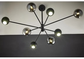 Jupiter 1975 - Luster na tyči MOKA 4xGU10/10W/230V + 4xG9/10W/230V čierna/chróm