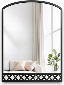 Zrkadlo loft s špárami v čiernom ráme mdf Bruno 120x220