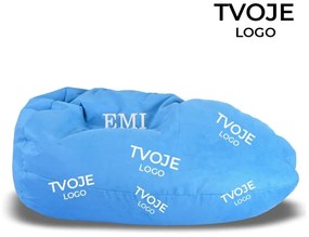 Sedací vak hruška semišová modrá s vlastným logom EMI