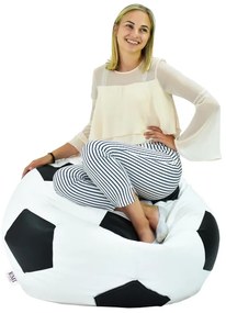 Sedací vak futbalová lopta bielo-čierna EMI