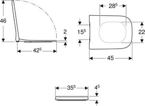 Geberit 500.687.01.1 - WC sedátko SoftClose Smyle Square duroplast/biela
